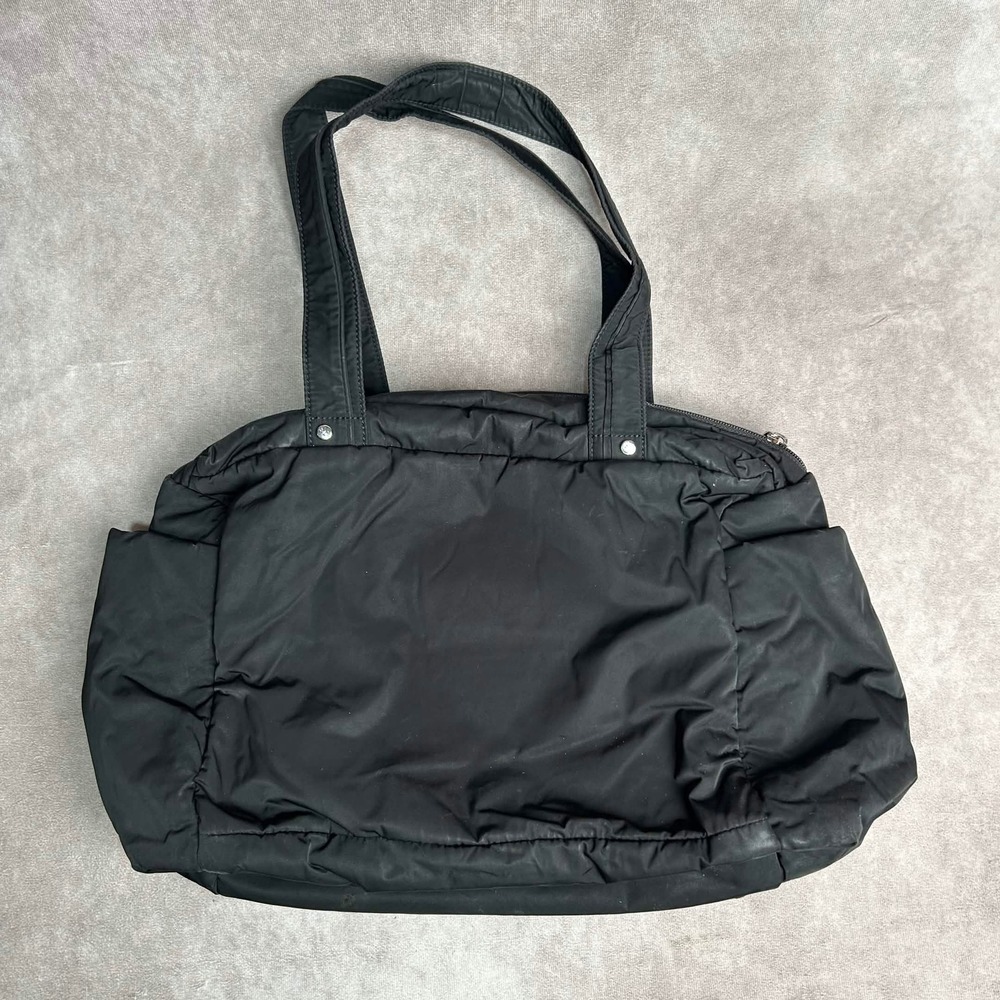 Mandarina Duck MD20 Black Nylon Puffer Tote Bag Lightweight Shoulder Bag